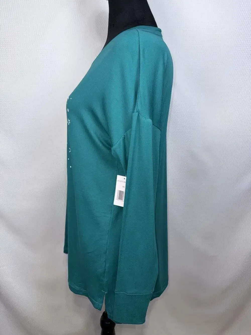 Jaclyn New York Women’s XS Feelin’ Festive Christmas Long Sleeve Sleep Shirt NWT